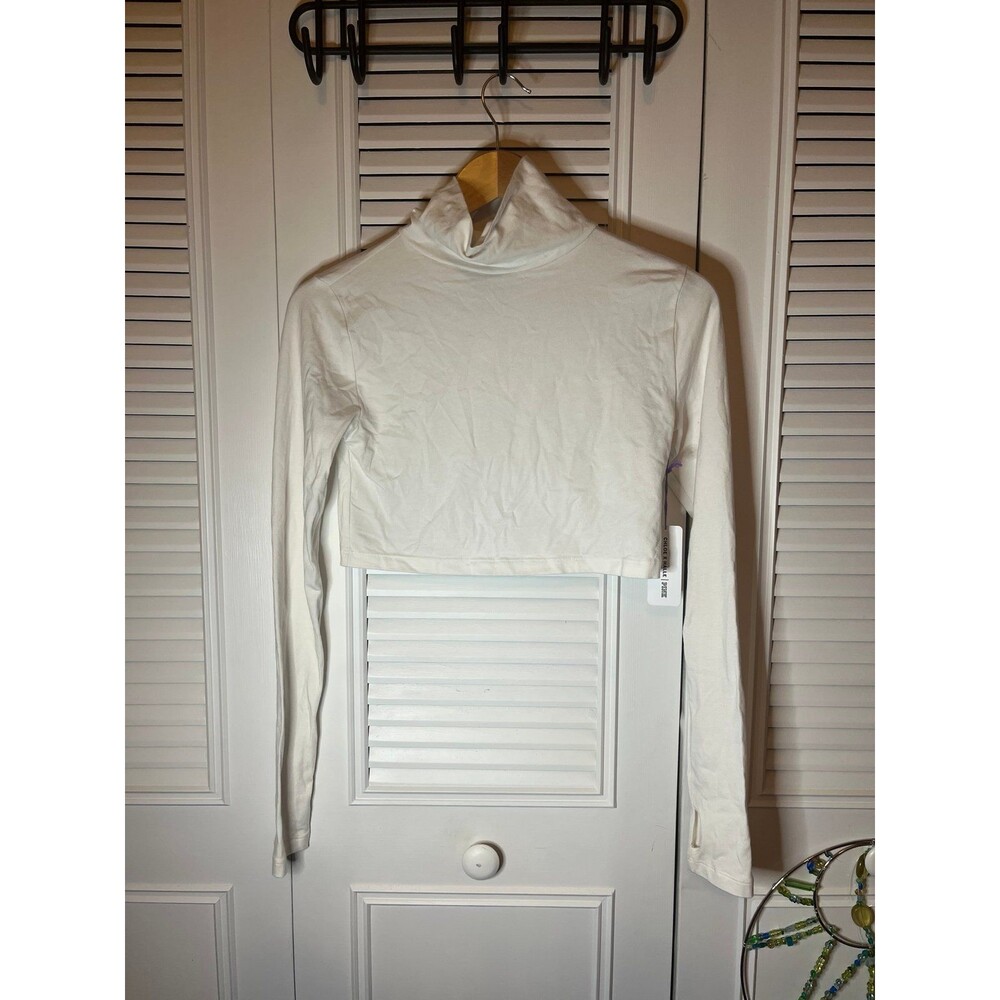 PINK Victoria Secret chloe X halle collab collection white crop top